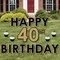 Big Dot of Happiness Adult 40th Birthday - Gold - Yard Sign Outdoor Lawn Decorations - Happy Birthday Yard Signs